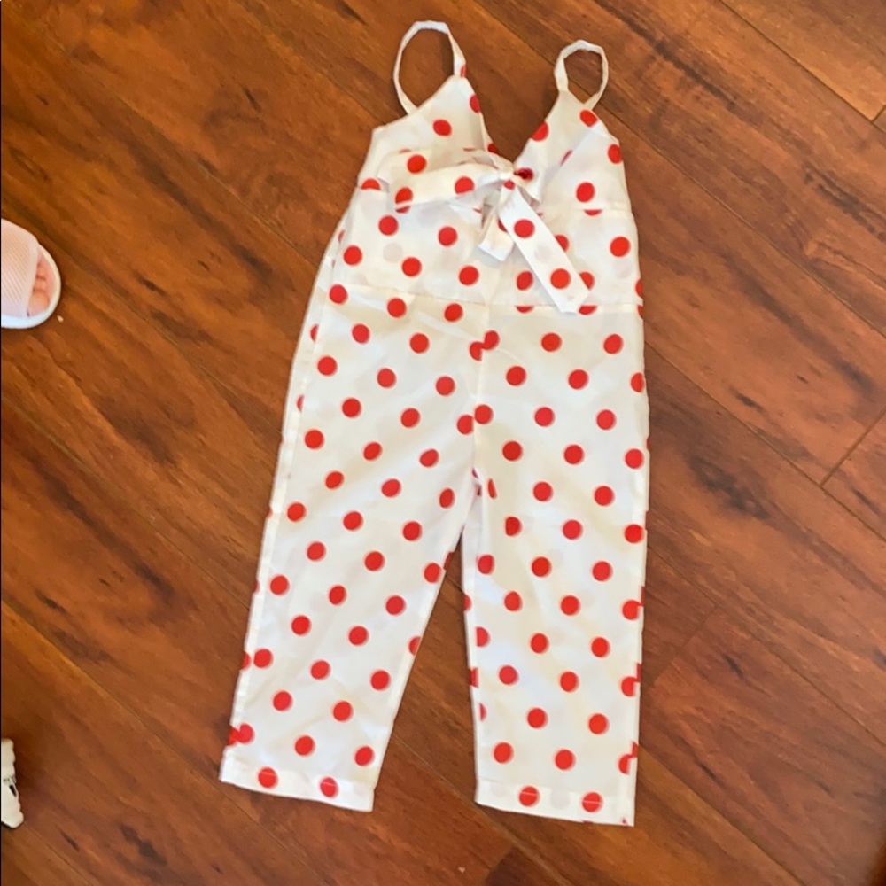 Girls polka dot romper